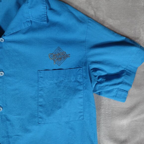 Vintage Ocean Pacific Surf Camp Shirt Mens Large Relaxed Fit 1987 80s - Picture 4 of 12